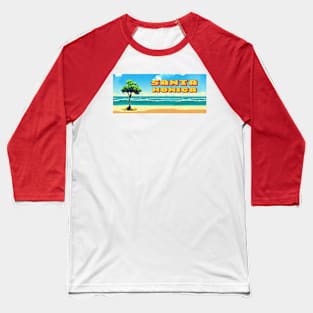 Santa Monica | 8 Bit | Retro | Vintage Baseball T-Shirt